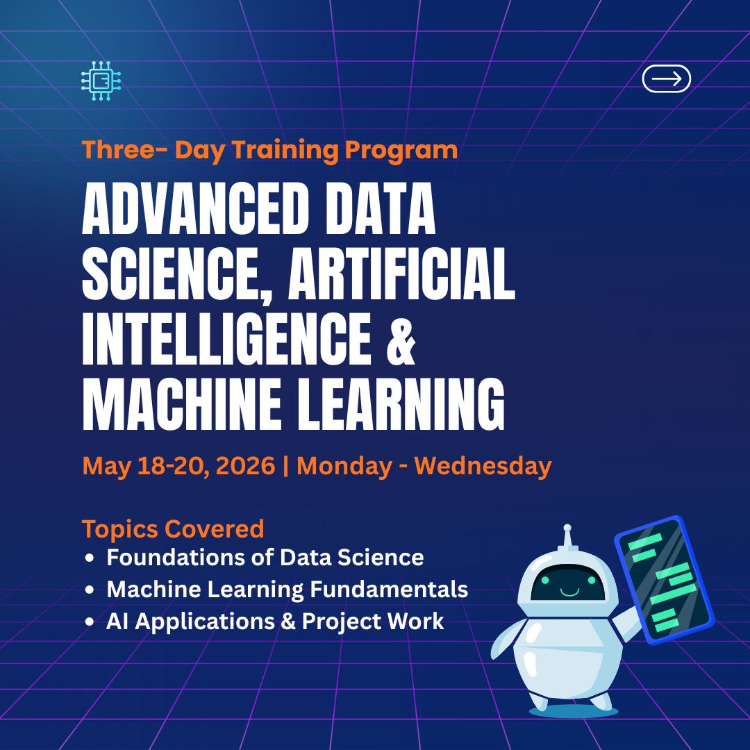 Three-Day Training Program on "Advanced Data Science, Artificial ...
